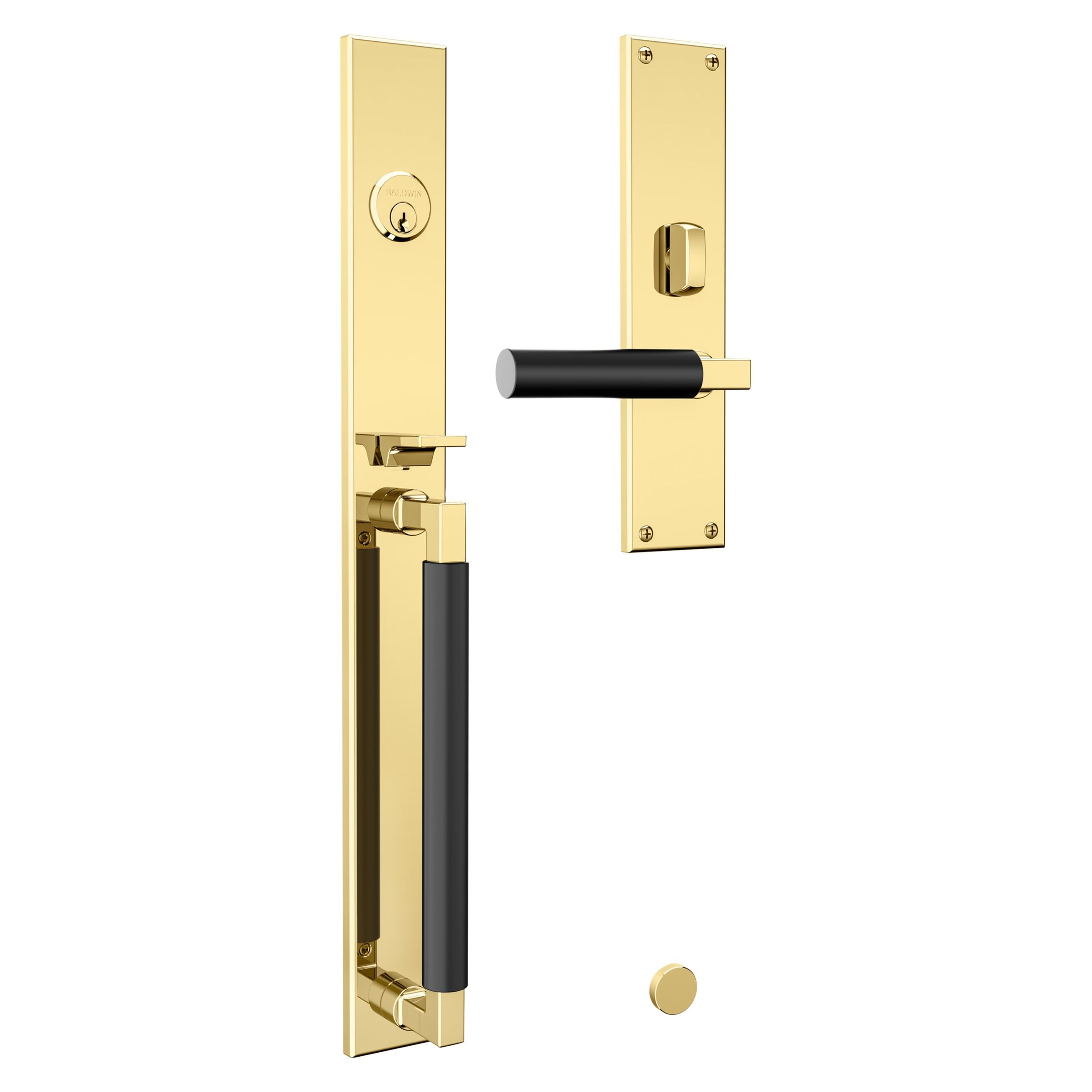 Baldwin - Estate Collection - Mortise Entry Handlesets - Gramercy 20” 6971 Mortise Handleset (Trim ONLY)