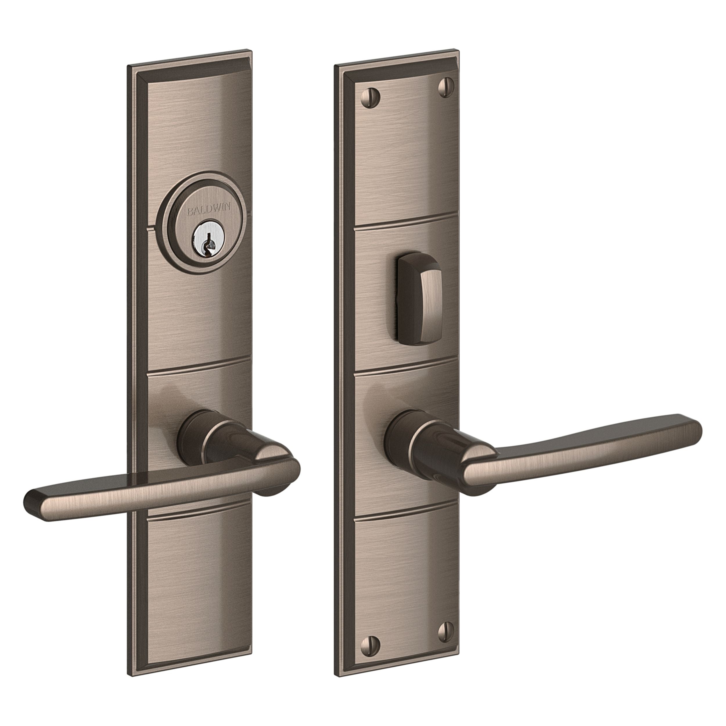 Baldwin - Estate Collection - Mortise Entry Handlesets - Houston 6973 Mortise Handleset (Trim ONLY)