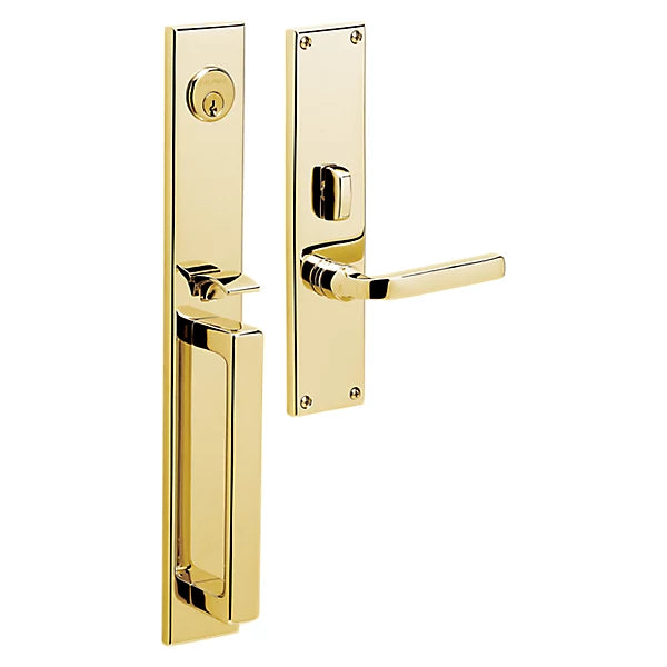 Baldwin - Estate Collection - Mortise Entry Handlesets - Minneapolis 16" 6976 Mortise Handleset (Trim ONLY)