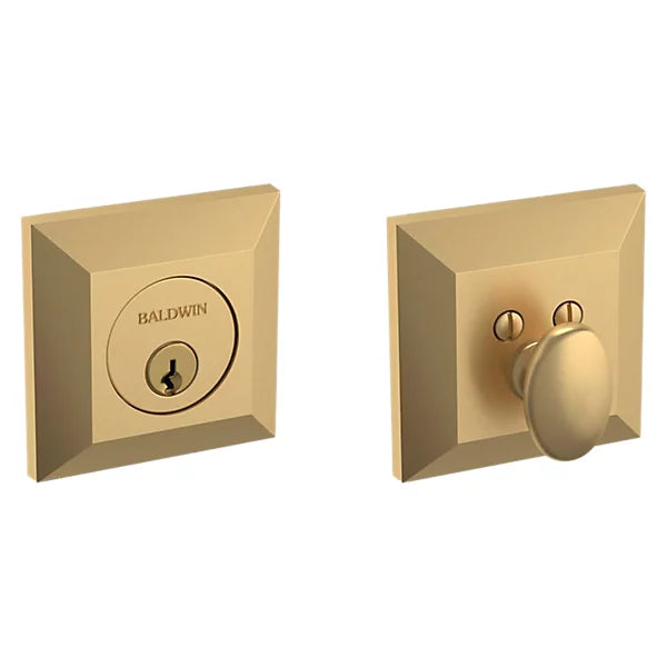 Baldwin - Estate Collection - Deadbolts - 8254 Squared Deadbolt (Single Cylinder - 2-1/8" Door Prep)