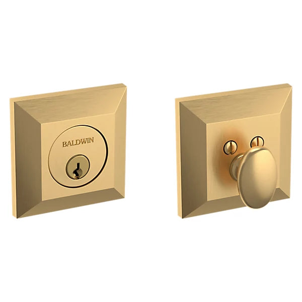 Baldwin - Estate Collection - Deadbolts - 8254 Squared Deadbolt (Single Cylinder - 2-1/8" Door Prep)