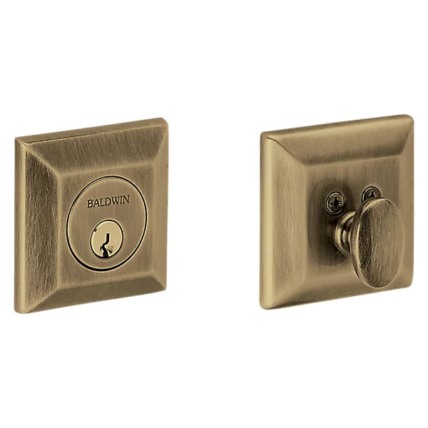 Baldwin - Estate Collection - Deadbolts - 8254 Squared Deadbolt (Single Cylinder - 2-1/8" Door Prep)