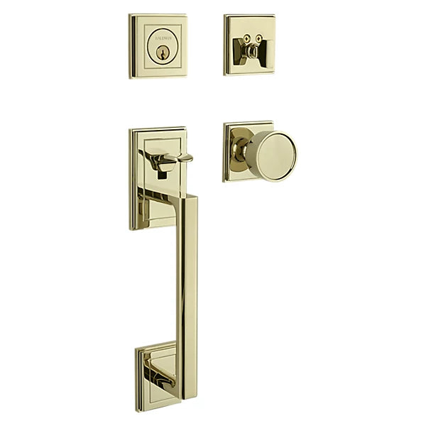 Baldwin - Estate Collection - Tubular Entry Handlesets - Hollywood Hills Sectional Trim w/ K008 Hollywood Hills Knob