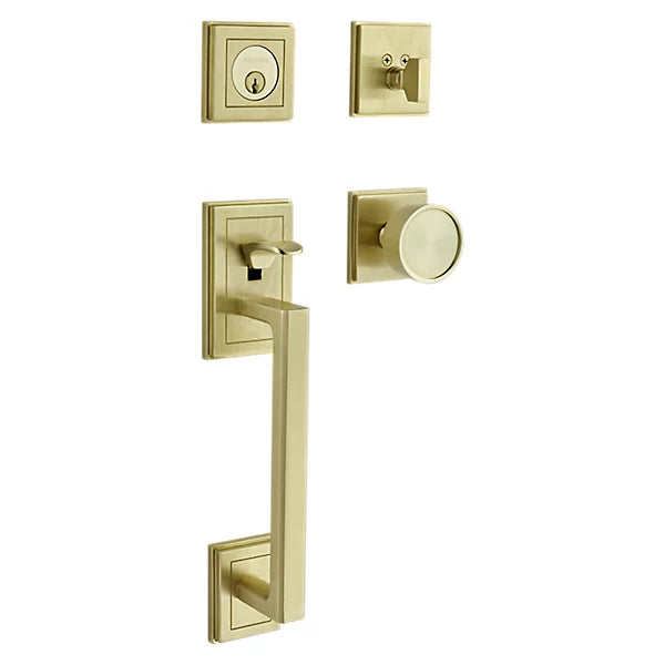 Baldwin - Estate Collection - Tubular Entry Handlesets - Hollywood Hills Sectional Trim w/ K008 Hollywood Hills Knob