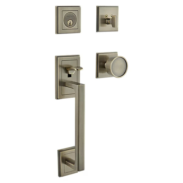 Baldwin - Estate Collection - Tubular Entry Handlesets - Hollywood Hills Sectional Trim w/ K008 Hollywood Hills Knob