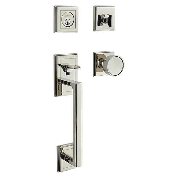 Baldwin - Estate Collection - Tubular Entry Handlesets - Hollywood Hills Sectional Trim w/ K008 Hollywood Hills Knob