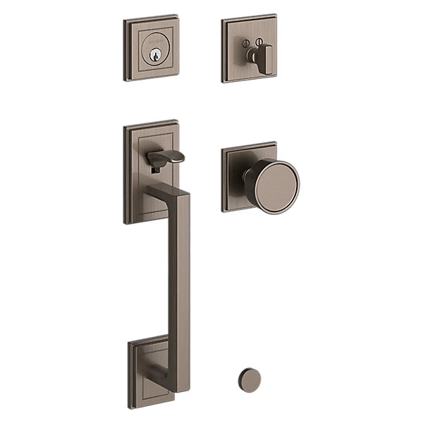 Baldwin - Estate Collection - Tubular Entry Handlesets - Hollywood Hills Sectional Trim w/ K008 Hollywood Hills Knob