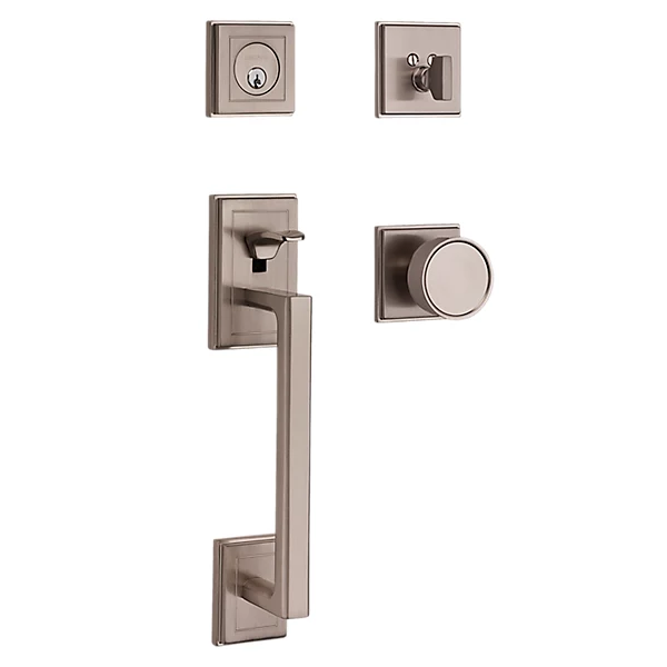 Baldwin - Estate Collection - Tubular Entry Handlesets - Hollywood Hills Sectional Trim w/ K008 Hollywood Hills Knob