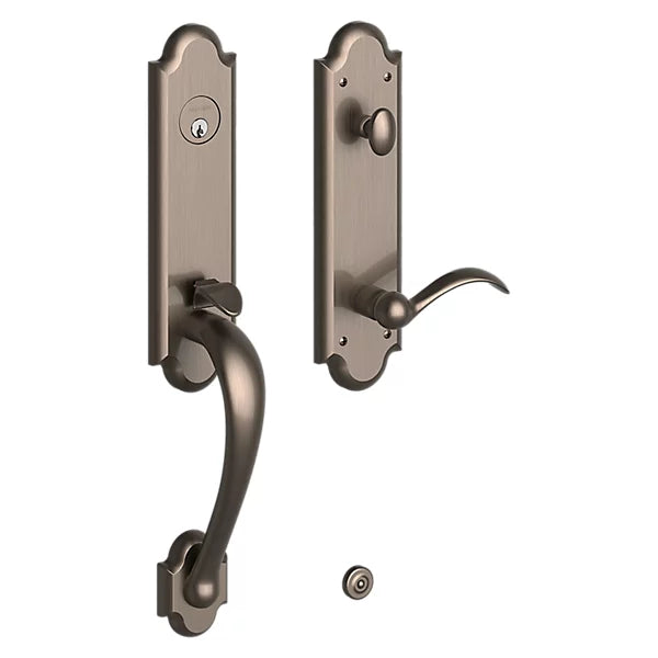 Baldwin - Estate Collection - Tubular Entry Handlesets - Boulder 3/4 Escutcheon Emergency Egress Handleset w/ 5452V Beavertail Lever