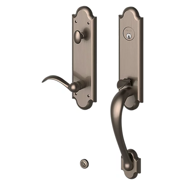 Baldwin - Estate Collection - Tubular Entry Handlesets - Boulder 3/4 Escutcheon Emergency Egress Handleset w/ 5452V Beavertail Lever