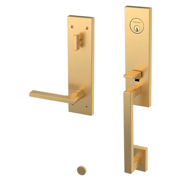 Baldwin - Estate Collection - Tubular Entry Handlesets - Minneapolis 3/4 Escutcheon Emergency Egress Handleset w/ 5162 Minneapolis Lever