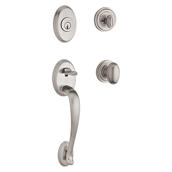 Baldwin - Reserve Collection - Tubular Entry Handlesets - Columbus (COL) Sectional Handleset w/ Ellipse Knob & Rose