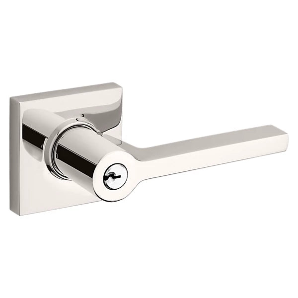 Baldwin - Estate Collection - Keyed Knobs & Levers - 5285 Minneapolis Keyed Door Lever w/ Square Rose