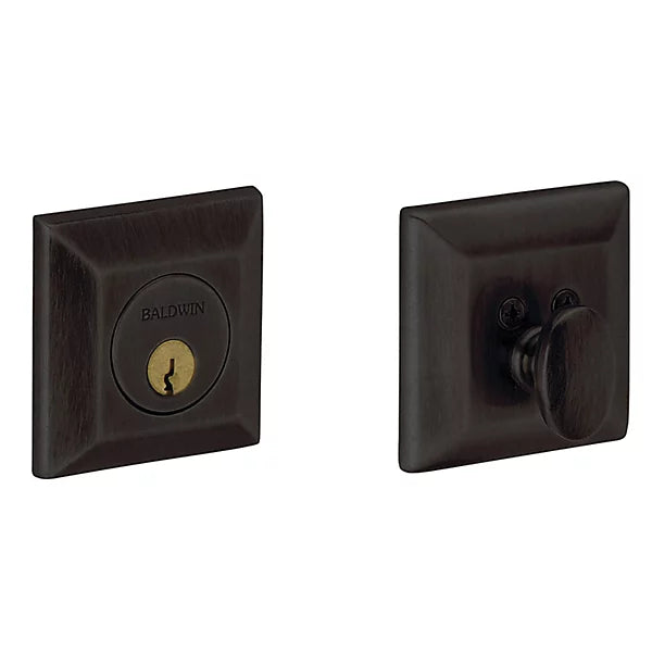 Baldwin - Estate Collection - Deadbolts - 8254 Squared Deadbolt (Single Cylinder - 2-1/8" Door Prep)