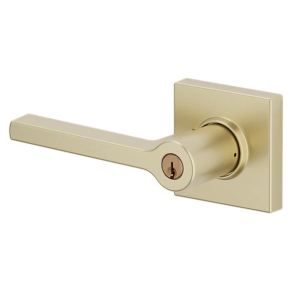 Baldwin - Estate Collection - Keyed Knobs & Levers - 5285 Minneapolis Keyed Door Lever w/ Square Rose