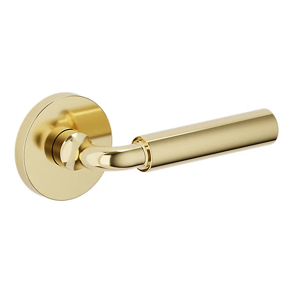 Baldwin - Estate Collection - Knobs & Levers - L031 Gramercy Curved Door Lever w/ 5046 Rose