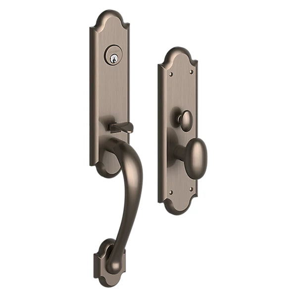 Baldwin - Estate Collection - Mortise Entry Handlesets - Boulder 3/4 Escutcheon M512 Mortise Handleset w/ Knob (Trim ONLY)