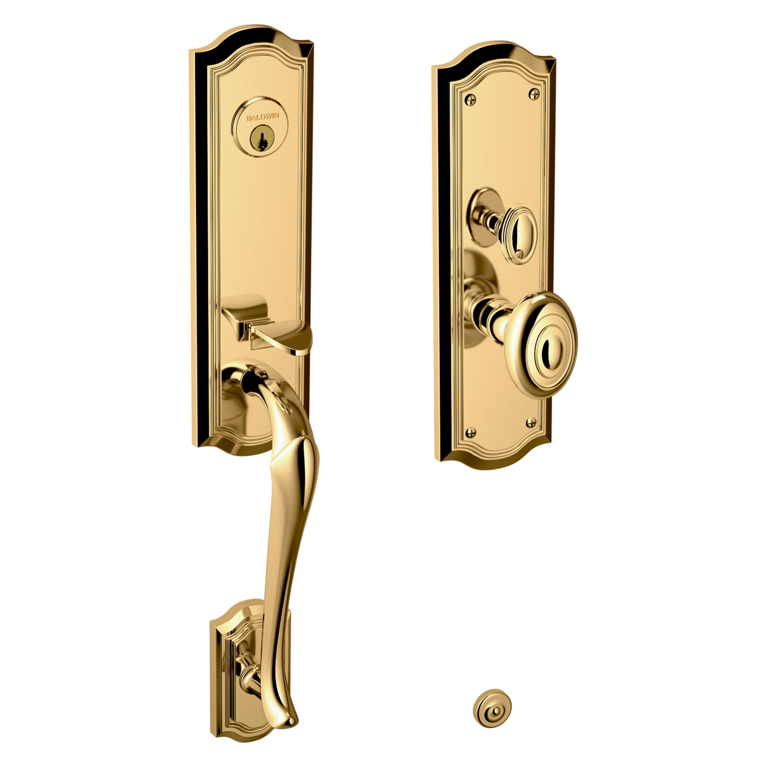 Baldwin - Estate Collection - Mortise Entry Handlesets - Bethpage 3/4 Escutcheon M522 Mortise Handleset w/ Knob (Trim ONLY)