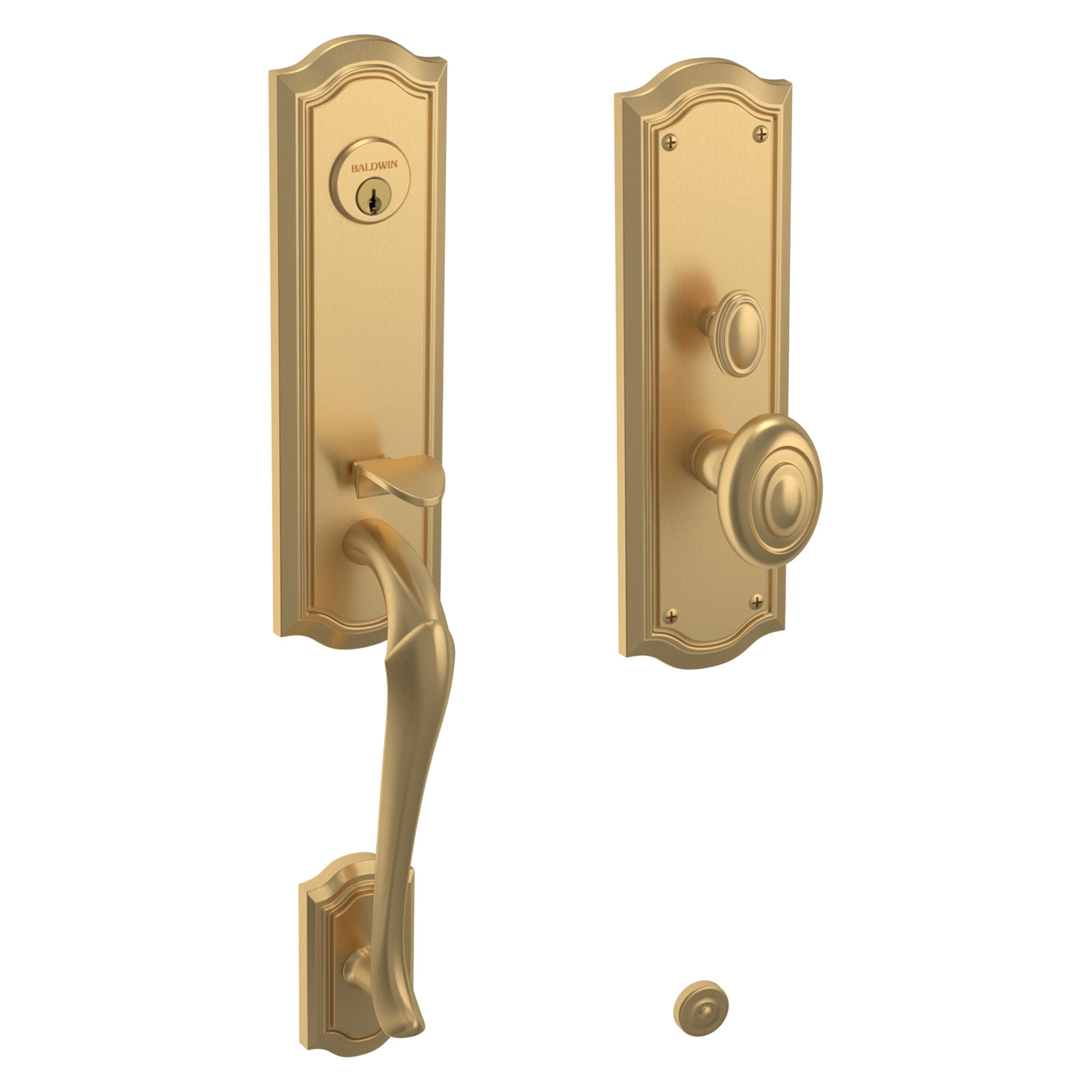 Baldwin - Estate Collection - Mortise Entry Handlesets - Bethpage 3/4 Escutcheon M522 Mortise Handleset w/ Knob (Trim ONLY)