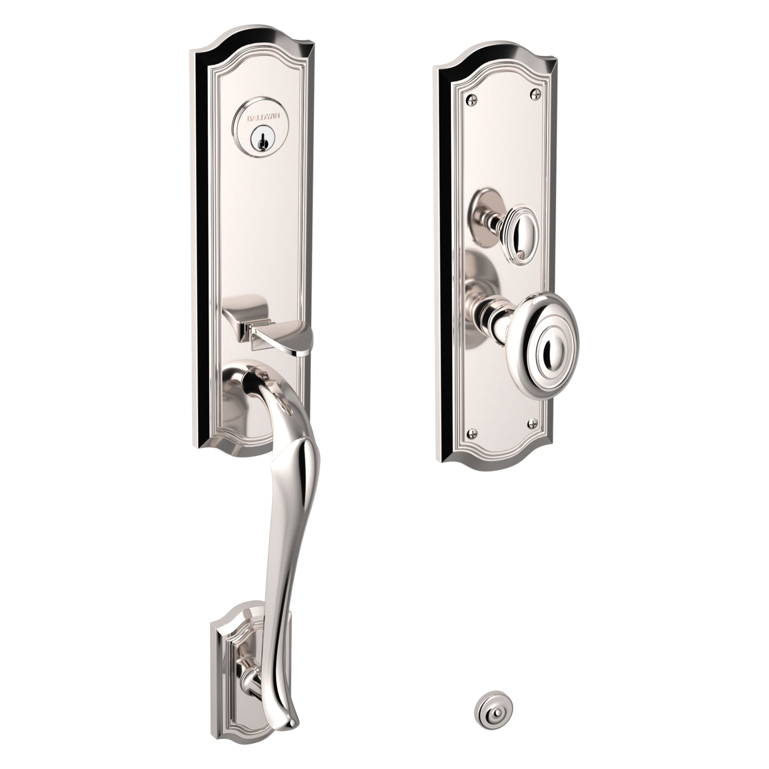 Baldwin - Estate Collection - Mortise Entry Handlesets - Bethpage 3/4 Escutcheon M522 Mortise Handleset w/ Knob (Trim ONLY)