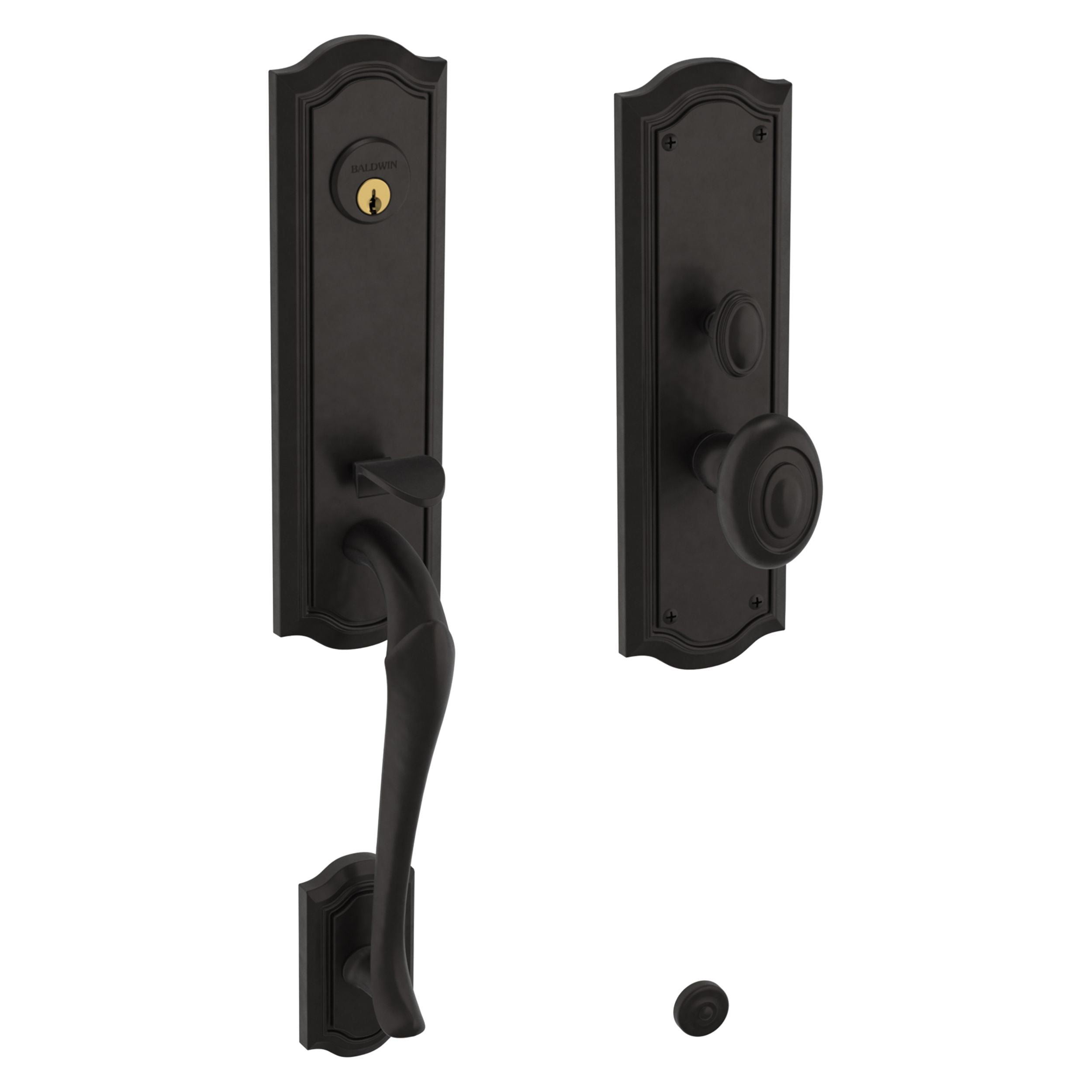 Baldwin - Estate Collection - Mortise Entry Handlesets - Bethpage 3/4 Escutcheon M522 Mortise Handleset w/ Knob (Trim ONLY)