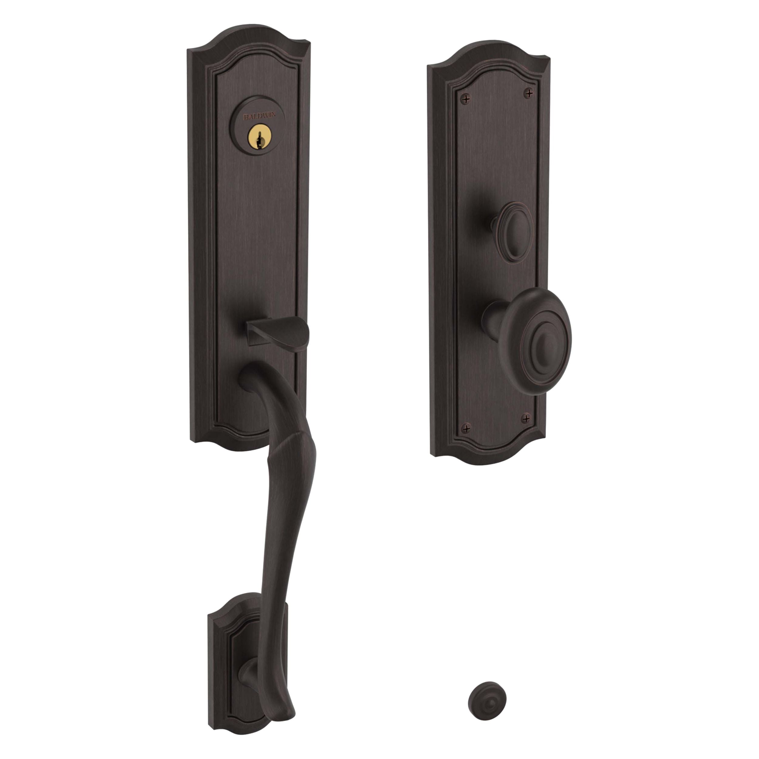 Baldwin - Estate Collection - Mortise Entry Handlesets - Bethpage 3/4 Escutcheon M522 Mortise Handleset w/ Knob (Trim ONLY)