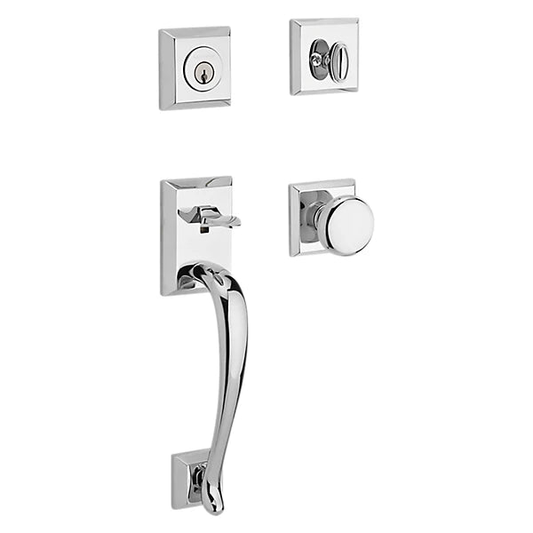 Baldwin - Reserve Collection - Tubular Entry Handlesets - Nappa Sectional Handleset w/ Round Knob & Rose