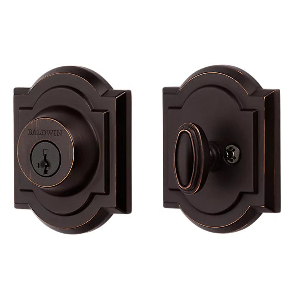 Baldwin - Prestige Collection - Deadbolts - Single Cylinder Arch Deadbolt In Venetian Bronze