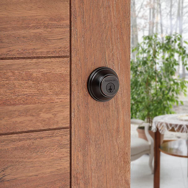 Baldwin - Prestige Collection - Deadbolts - Single Cylinder Round Deadbolt In Venetian Bronze