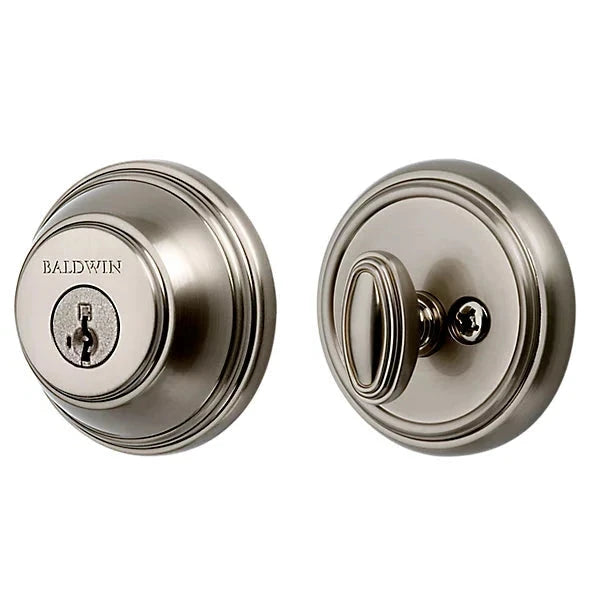 Baldwin - Prestige Collection - Deadbolts - Single Cylinder Round Deadbolt In Satin Nickel