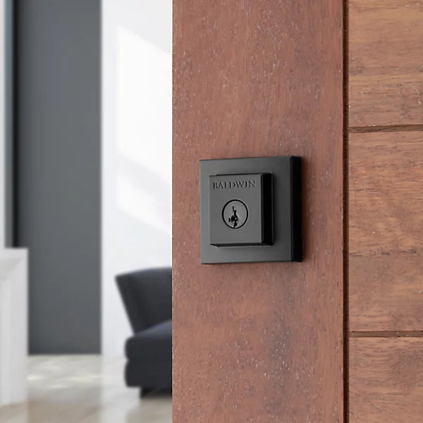 Baldwin - Prestige Collection - Deadbolts - Single Cylinder Square Deadbolt In Matte Black