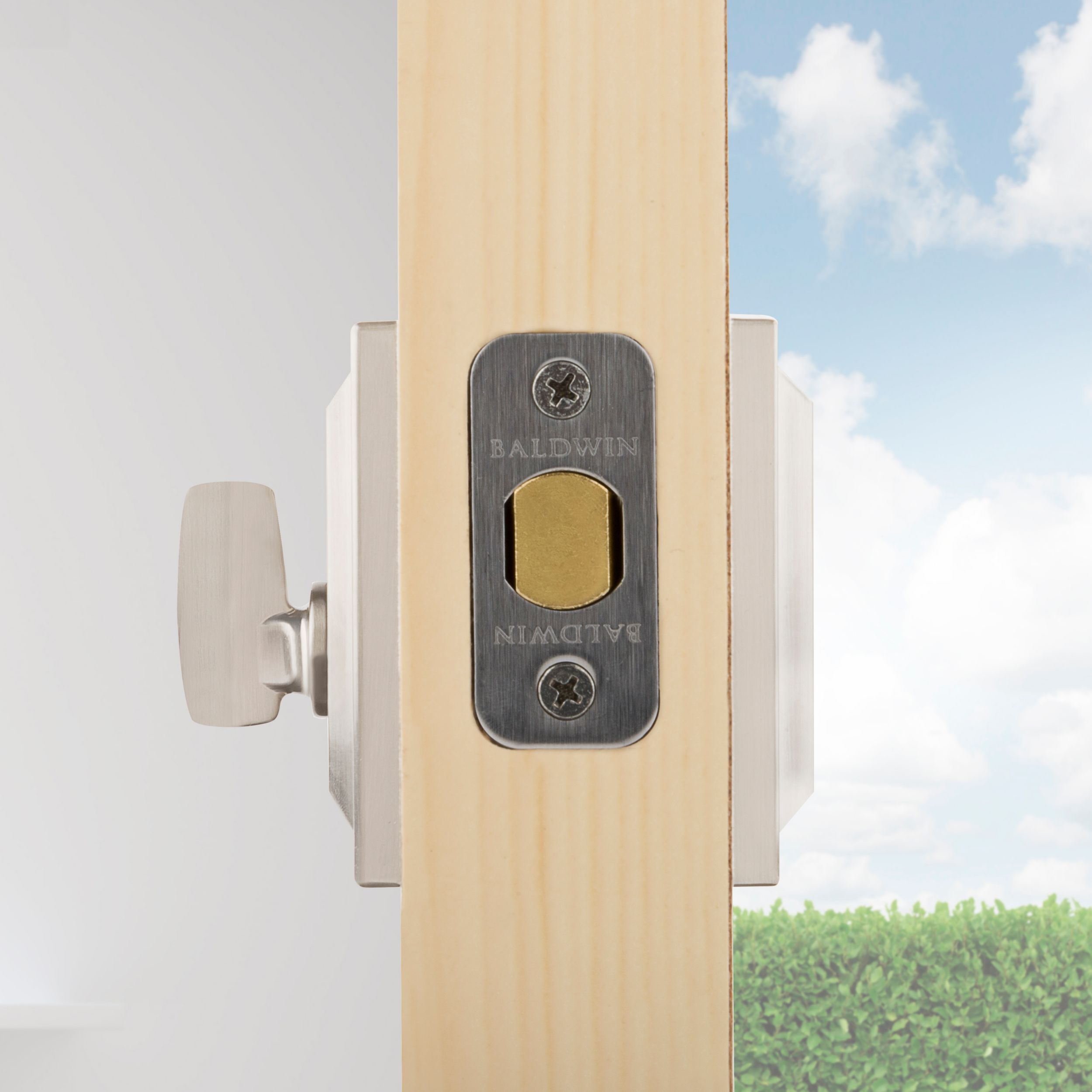 Baldwin - Prestige Collection - Deadbolts - Single Cylinder Low Profile Square (SLB) Deadbolt In Satin Nickel