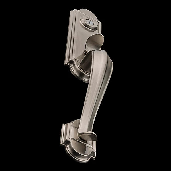 Baldwin - Prestige Collection - Tubular Entry Handlesets - Avendale 3/4 Escutcheon Handleset w/ Carnaby Knob In Satin Nickel