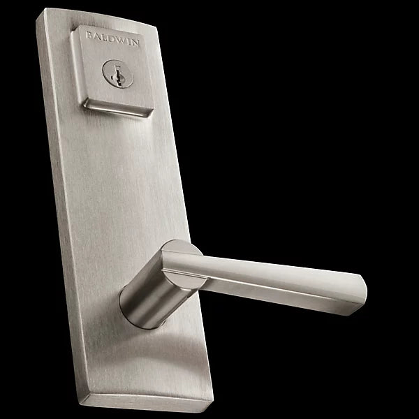 Baldwin - Prestige Collection - Tubular Entry Handlesets - Spyglass (SPE) Lever Handleset w/ Spyglass Lever In Satin Nickel