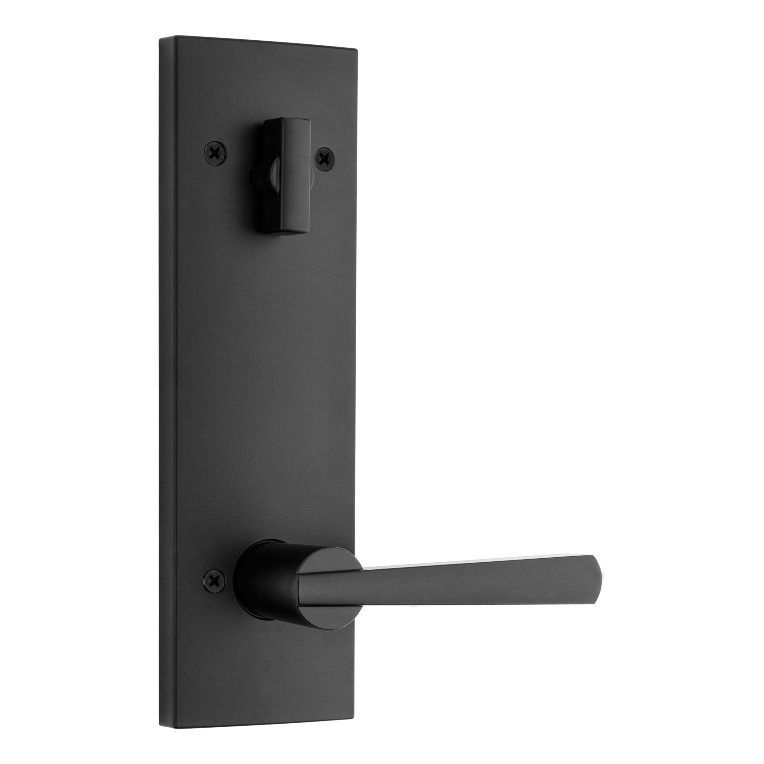 Baldwin - Prestige Collection - Tubular Entry Handlesets - Spyglass (SPE) Lever Handleset w/ Spyglass Lever In Matte Black