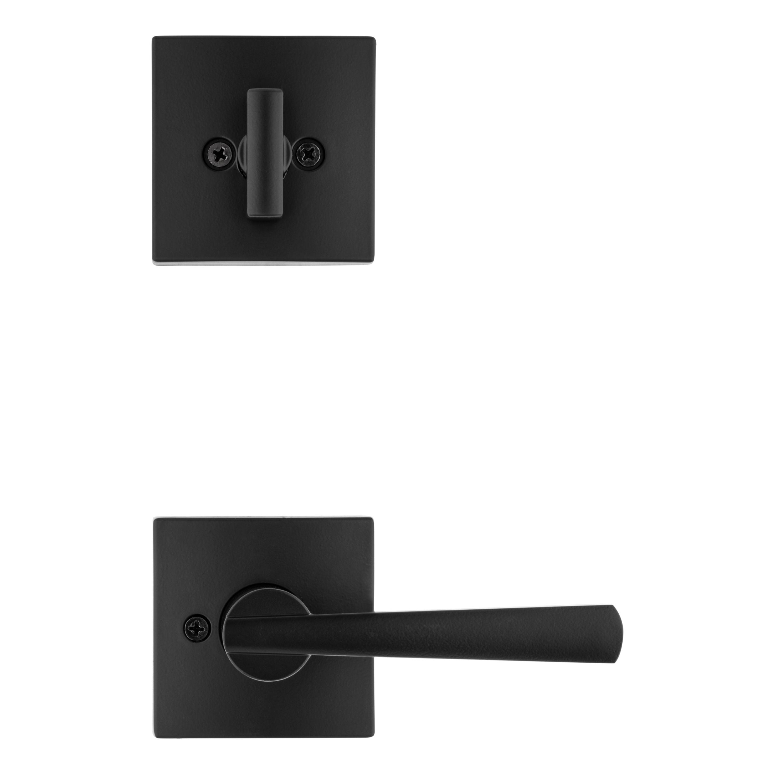 Baldwin - Prestige Collection - Tubular Entry Handlesets - Spyglass (SPH) Sectional Handleset w/ Spyglass Lever In Matte Black