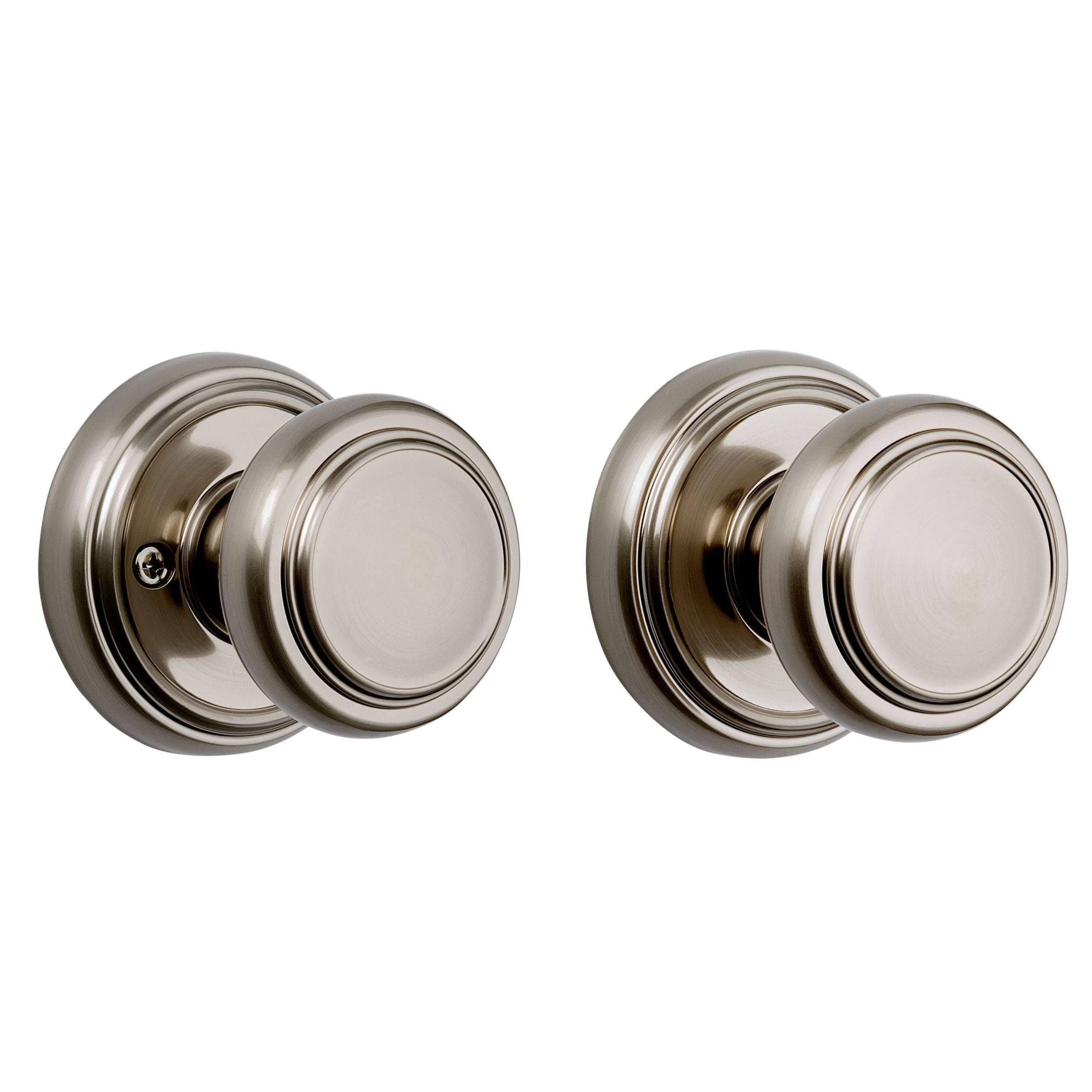 Baldwin - Prestige Collection - Knobs & Levers - Alcott (ATK) Knob w/ Round Rose In Satin Nickel