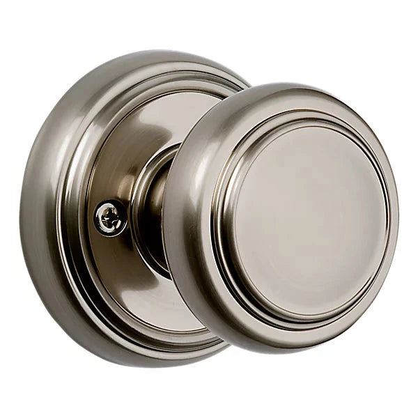 Baldwin - Prestige Collection - Knobs & Levers - Alcott (ATK) Knob w/ Round Rose In Satin Nickel