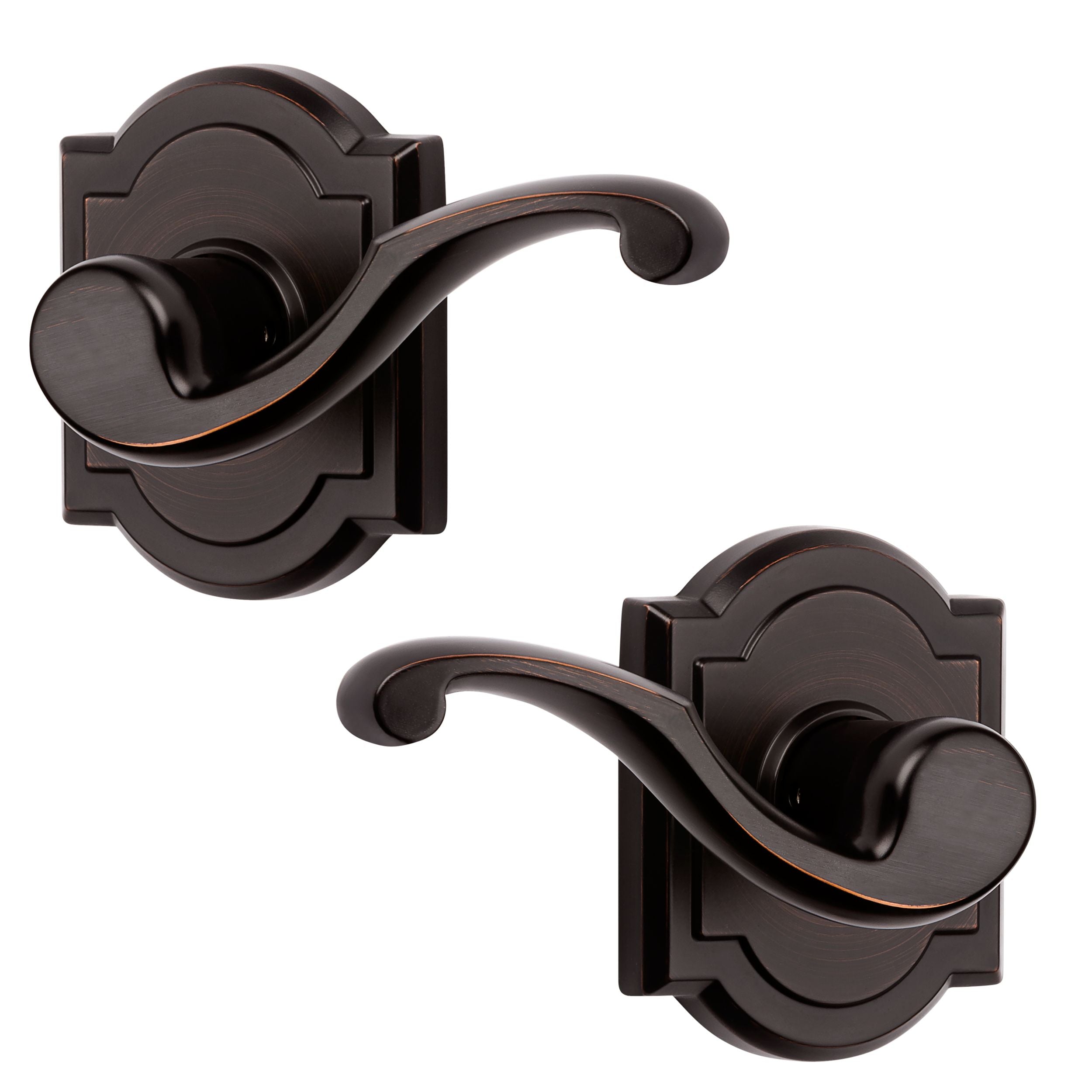 Baldwin - Prestige Collection - Knobs & Levers - Madrina (MDL) Lever w/ Arch Rose In Venetian Bronze