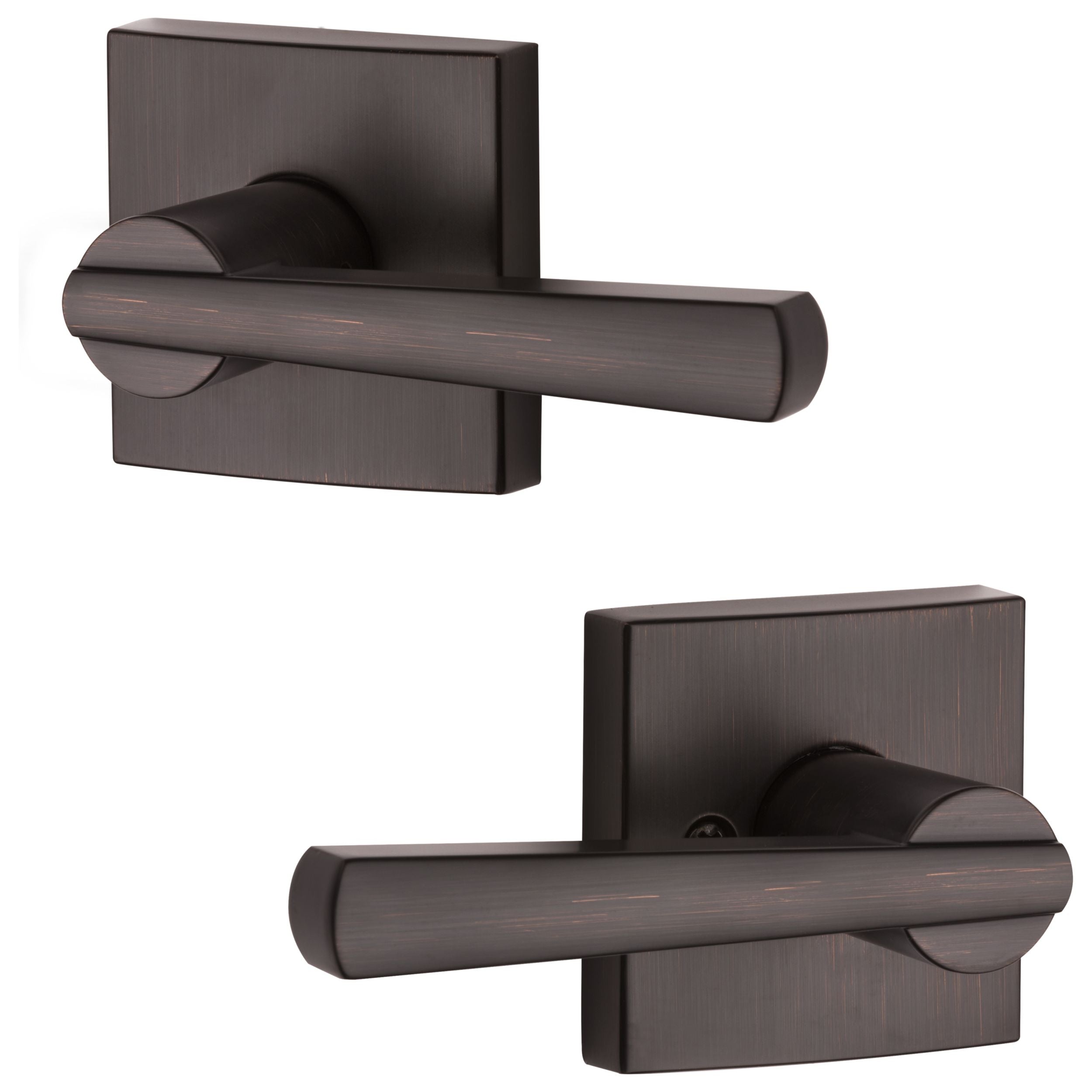 Baldwin - Prestige Collection - Knobs & Levers - Spyglass Lever w/ Square Rose In Venetian Bronze