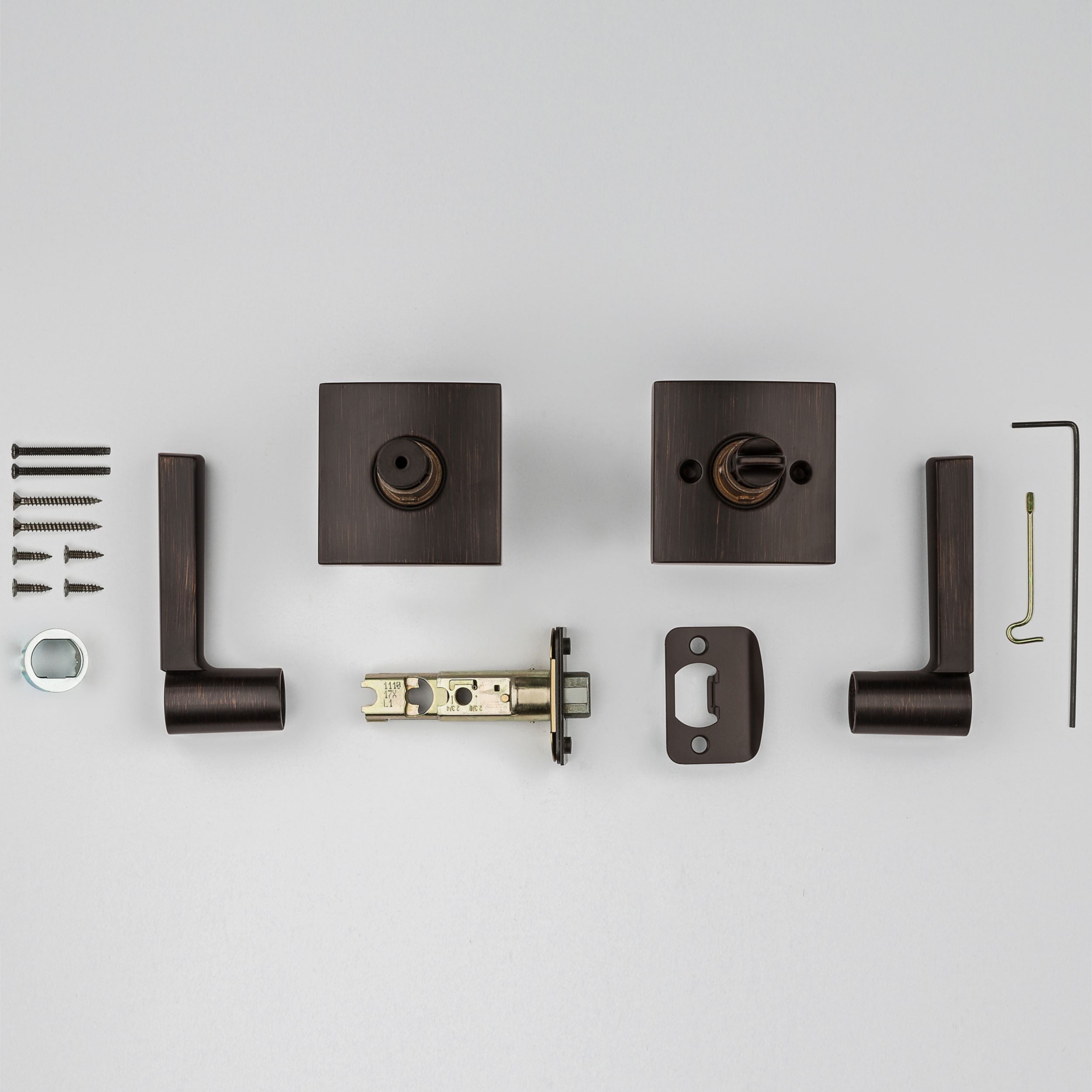 Baldwin - Prestige Collection - Knobs & Levers - Spyglass Lever w/ Square Rose In Venetian Bronze