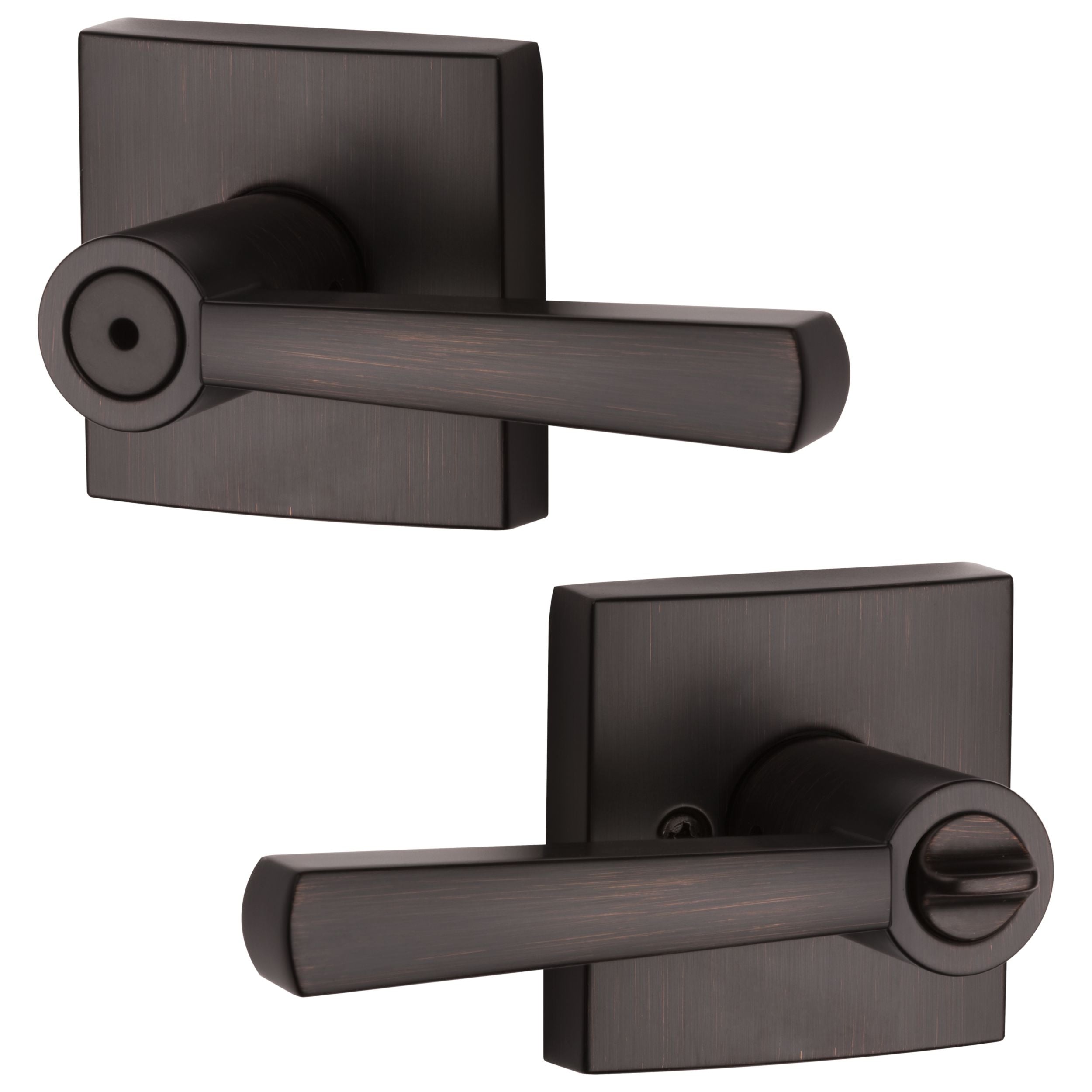 Baldwin - Prestige Collection - Knobs & Levers - Spyglass (SPL) Lever w/ Square Rose In Venetian Bronze