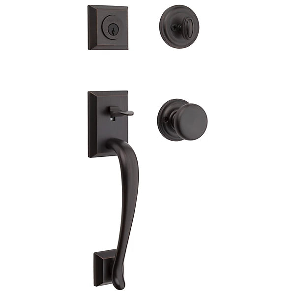 Baldwin - Reserve Collection - Tubular Entry Handlesets - Nappa Sectional Handleset w/ Round Knob & Rose