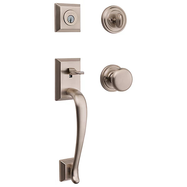 Baldwin - Reserve Collection - Tubular Entry Handlesets - Nappa Sectional Handleset w/ Round Knob & Rose