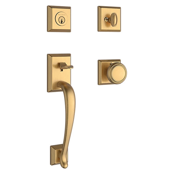 Baldwin - Reserve Collection - Tubular Entry Handlesets - Nappa (NAP) Sectional Handleset w/ Traditional Knob & Rose