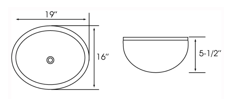 Lenova Sinks - Undermount - CB-126 Copper Bathroom Sink - 19-1/4"