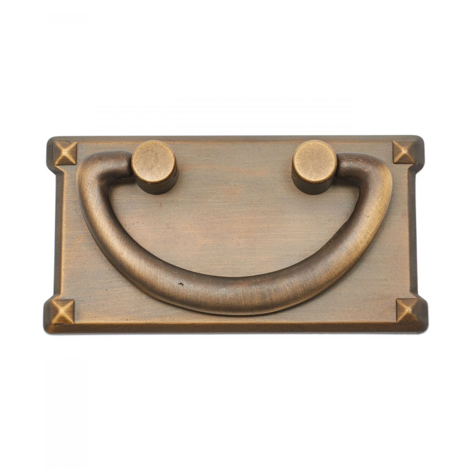 RK International - Bent Rectangle - 1-1/2" Rectangular Plated Bail Cabinet Pull