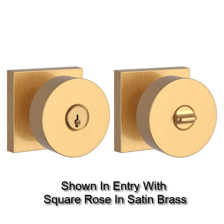 Baldwin - Reserve Collection - Knobs & Levers - Contemporary Knob Set w/ Rose