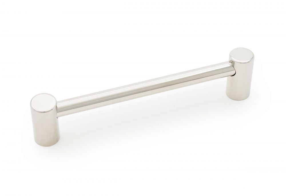 RK International - Satin Nickel & Polished Chrome - Post Ends Bar Cabinet Pull