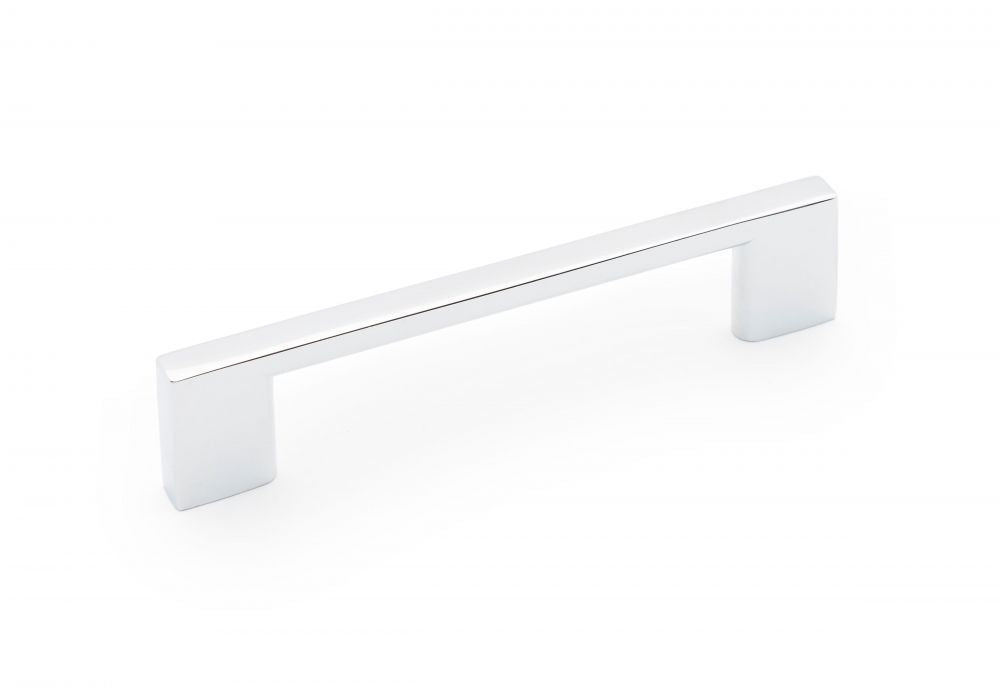 RK International - Satin Nickel & Polished Chrome - Square Box Rail Bar Cabinet Pull